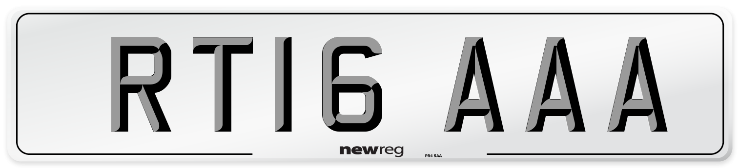 RT16 AAA Number Plate from New Reg